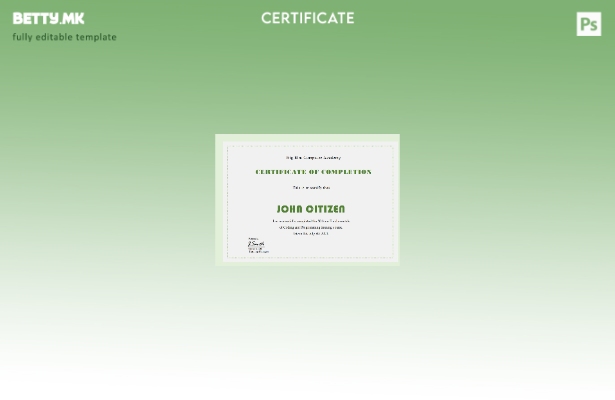 Модерен стил, шаблон за сертификат за обука за компјутери во САД во шаблон Word 